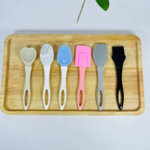 ست 6 پارچه لیسک فانتزی دسته پلاستیکی