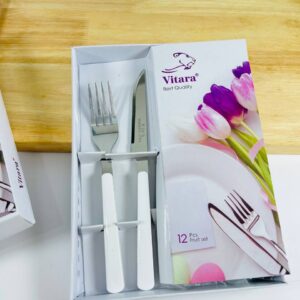 ست کارد و چنگال 12 عددی سفید ویتارا