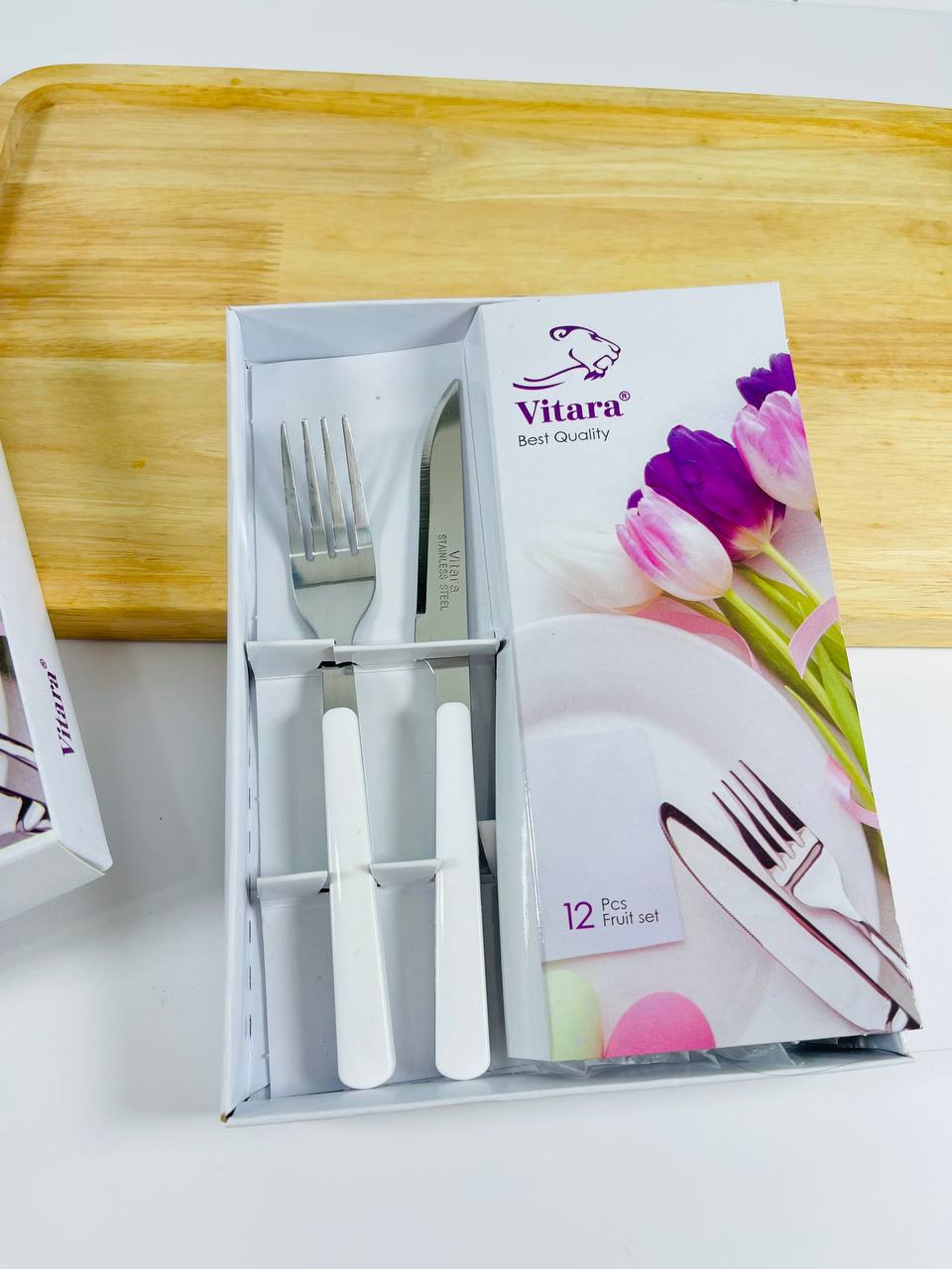 ست کارد و چنگال 12 عددی سفید ویتارا