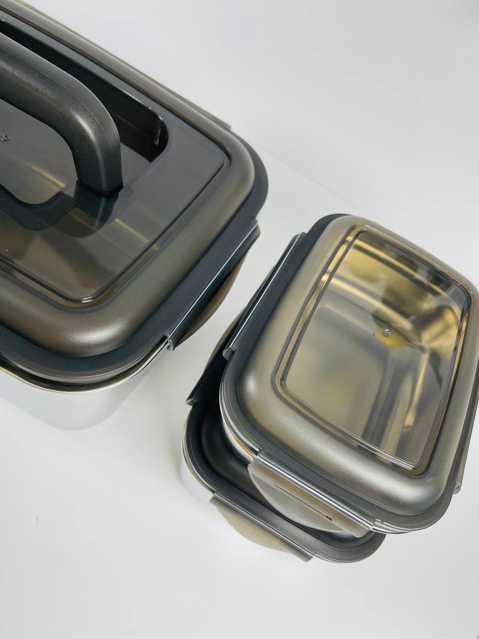 ظرف غذا ۳ عددی استیل با درپوش پلاستیکی ABS – برند یونیک
