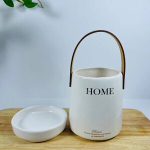 استند قاشق و چنگال سرامیکی با زیره و دسته چرمی